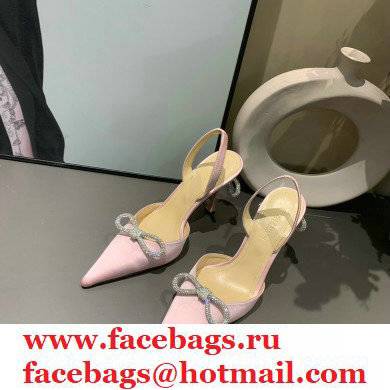 Mach  &  Mach 9cm heel Women's pink Satin Double Bow Pumps